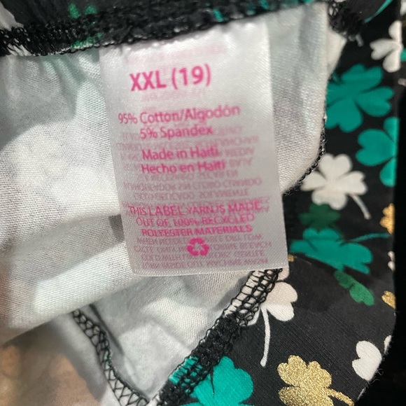 🆕 NoBo No Boundaries St Patrick’s Day “All Over Shamrock” Ankle Leggings - Picture 7 of 7